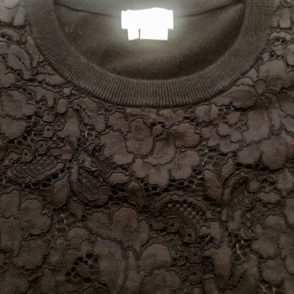 Kate Spade black, lace front sweater. - Picture 4 of 7